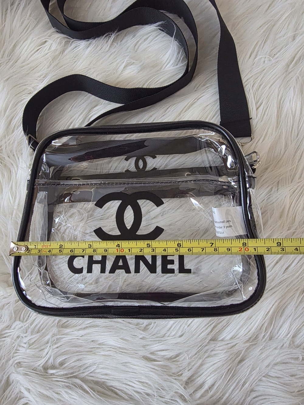 Clear PVC Crossbody Bag Transparent Bag Stadium Bag - Picture 8 of 10
